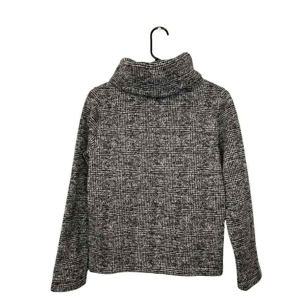 J. Crew Mercantile Funnel Neck Long Sleeve Pullover In Glen Plaid H1549 XS - Picture 6 of 16